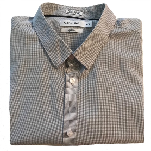 CALVIN KLEIN Other - CALVIN KLEIN 100% COTTON SLIM FIT MEN'S SHIRT SIZE XL